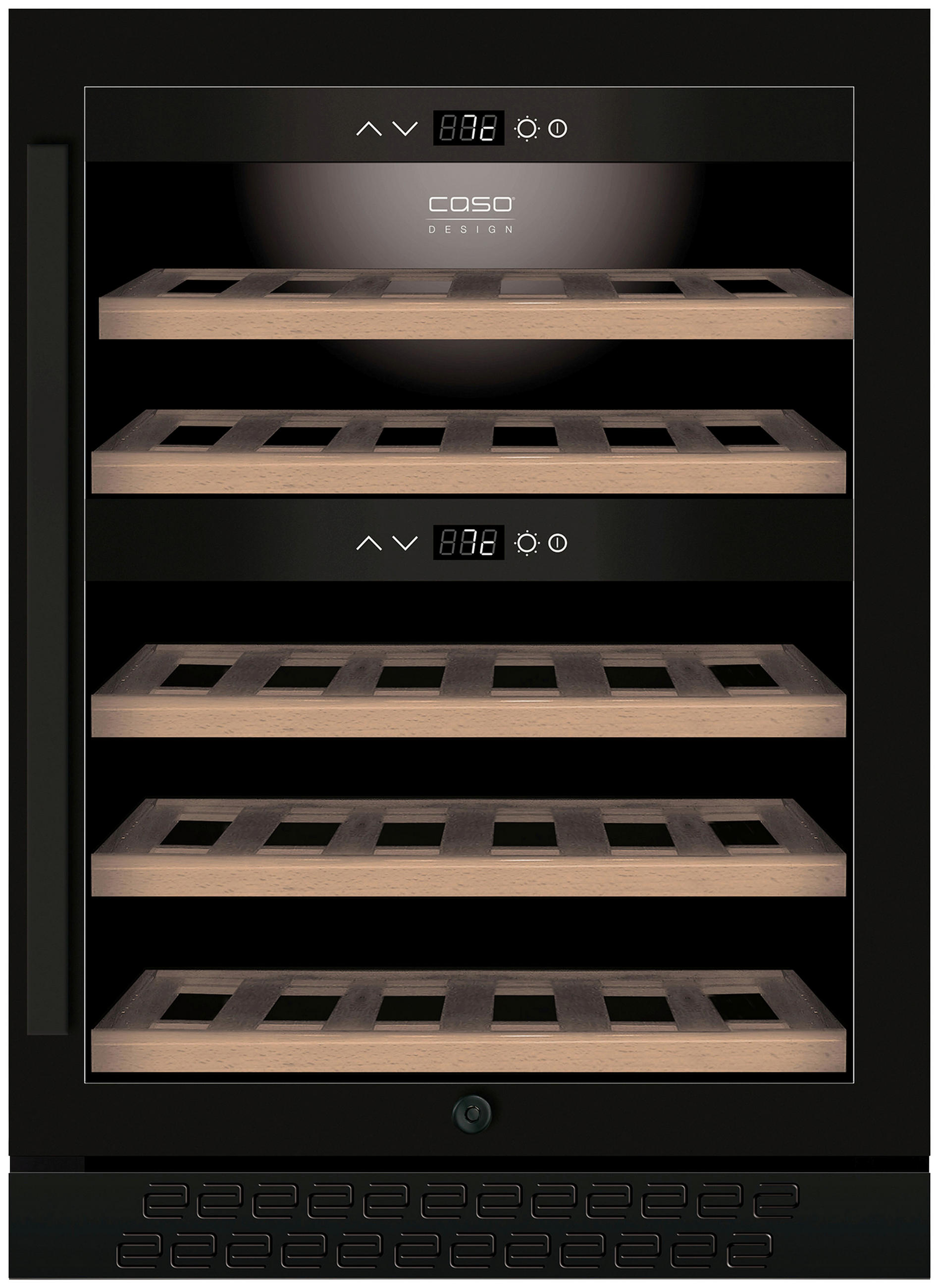 WEINKÜHLSCHRANK WineChef Pro 40 black  - Schwarz, Basics, Glas/Metall (59,5/82,5/64,0cm) - CASO Design