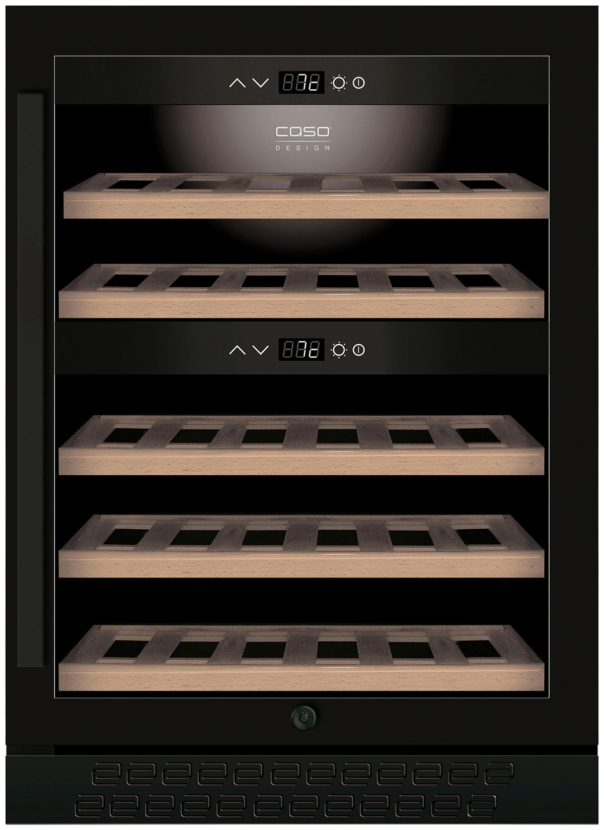 WEINKÜHLSCHRANK WineChef Pro 40 black  - Schwarz, Basics, Glas/Metall (59,5/82,5/64,0cm) - CASO Design