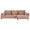 ECKSOFA in Cord Altrosa  - Schwarz/Altrosa, Konventionell, Textil/Metall (311/176cm) - Carryhome