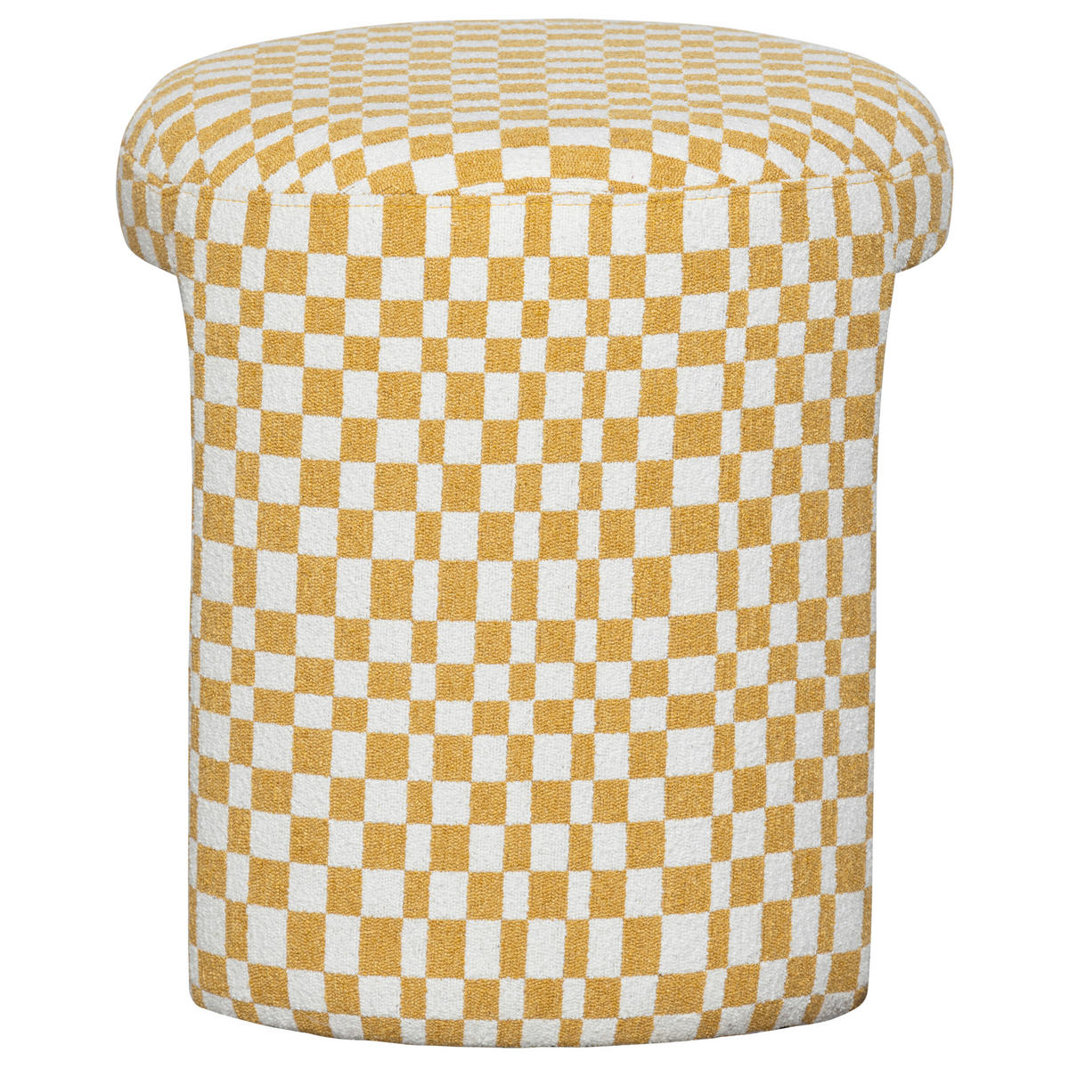 HOCKER in Textil Gelb, Weiß  - Gelb/Weiß, Design, Textil (45/47/45cm) - Livetastic