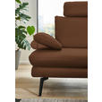 ECKSOFA in Echtleder Hellbraun  310/180 cm  - Hellbraun/Schwarz, Design, Leder/Metall (310/180cm) - Dieter Knoll