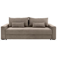 SCHLAFSOFA Cord Taupe  - Taupe/Schwarz, Konventionell, Kunststoff/Textil (233/92/108cm) - Carryhome