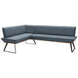 ECKBANK 163/223 cm  in Anthrazit, Schwarz, Eichefarben  - Eichefarben/Anthrazit, Design, Holz/Textil (163/223cm) - Voleo