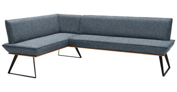 ECKBANK 163/243 cm in Anthrazit, Schwarz, Eichefarben - Eichefarben/Anthrazit, Design, Holz/Textil (163/243cm) - Voleo