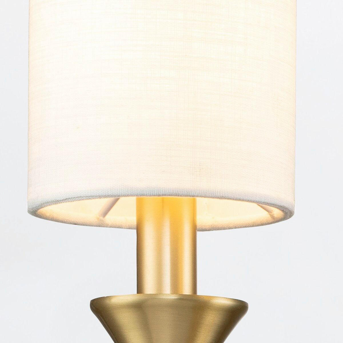 WANDLEUCHTE Quintiesse 45,7/30,5/10,2 cm  - Messingfarben, KONVENTIONELL, Glas/Textil (45,7/30,5/10,2cm) - Elstead Lighting