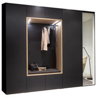 GARDEROBE 7-teilig  in 260/233/59 cm  - Eichefarben/Anthrazit, Design, Holzwerkstoff/Textil (260/233/59cm) - Moderano