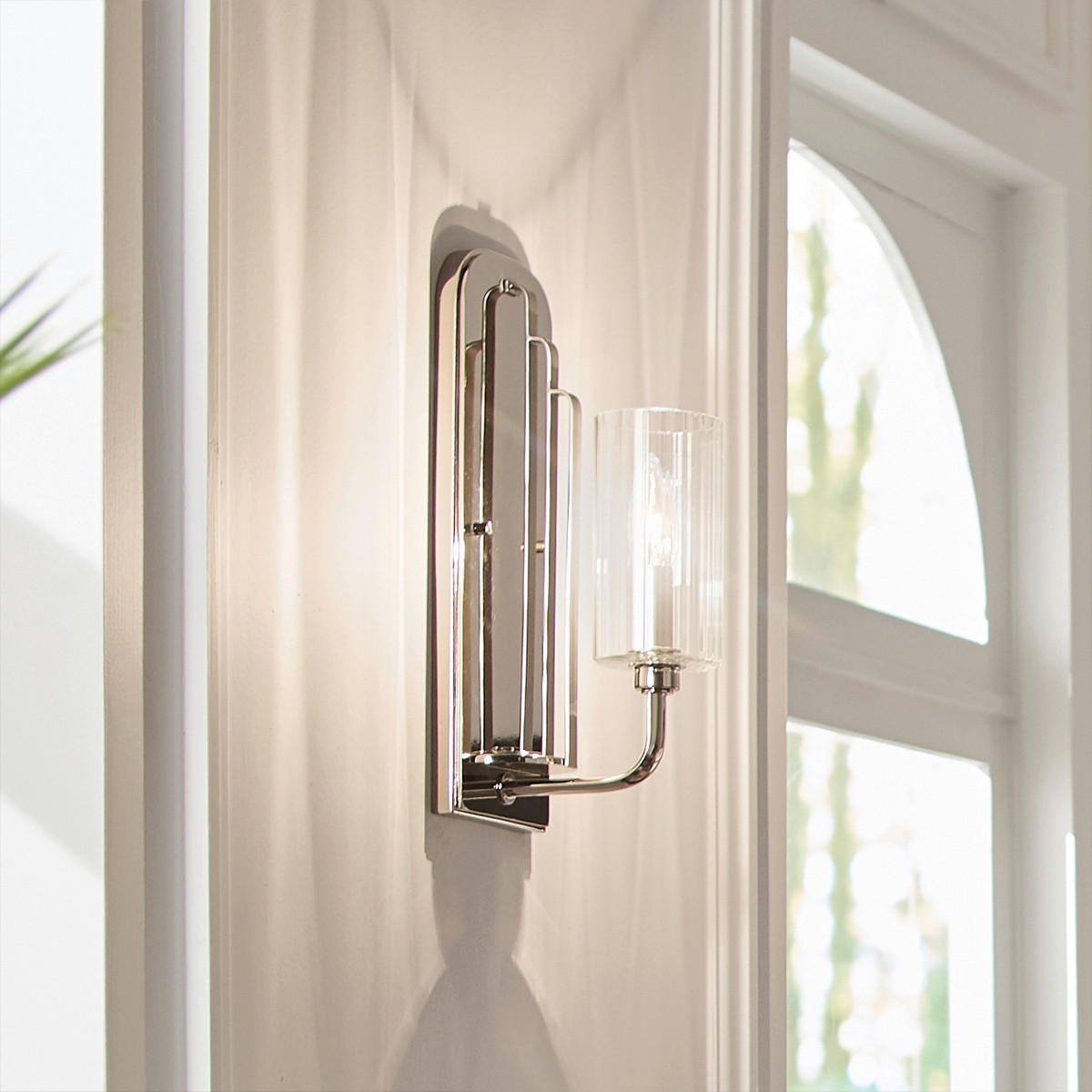 WANDLEUCHTE - Nickelfarben, Konventionell, Glas/Metall (11,5/16/33,5cm) - Elstead Lighting