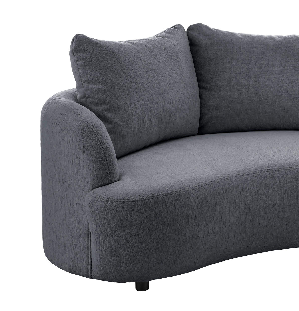ECKSOFA in Mikrofaser Anthrazit  - Anthrazit/Schwarz, Modern, Kunststoff/Textil (139/250cm) - Livetastic