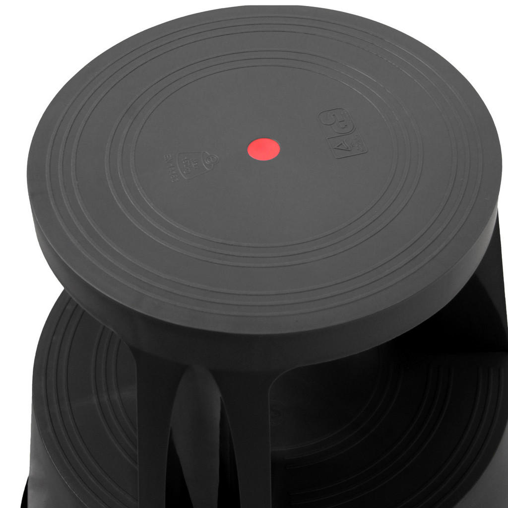 Thumbnail - Mid.you Tritthocker, Schwarz, Kunststoff, 48x43x48 cm, rutschfeste Trittfläche, Esszimmer, Stühle, Hocker