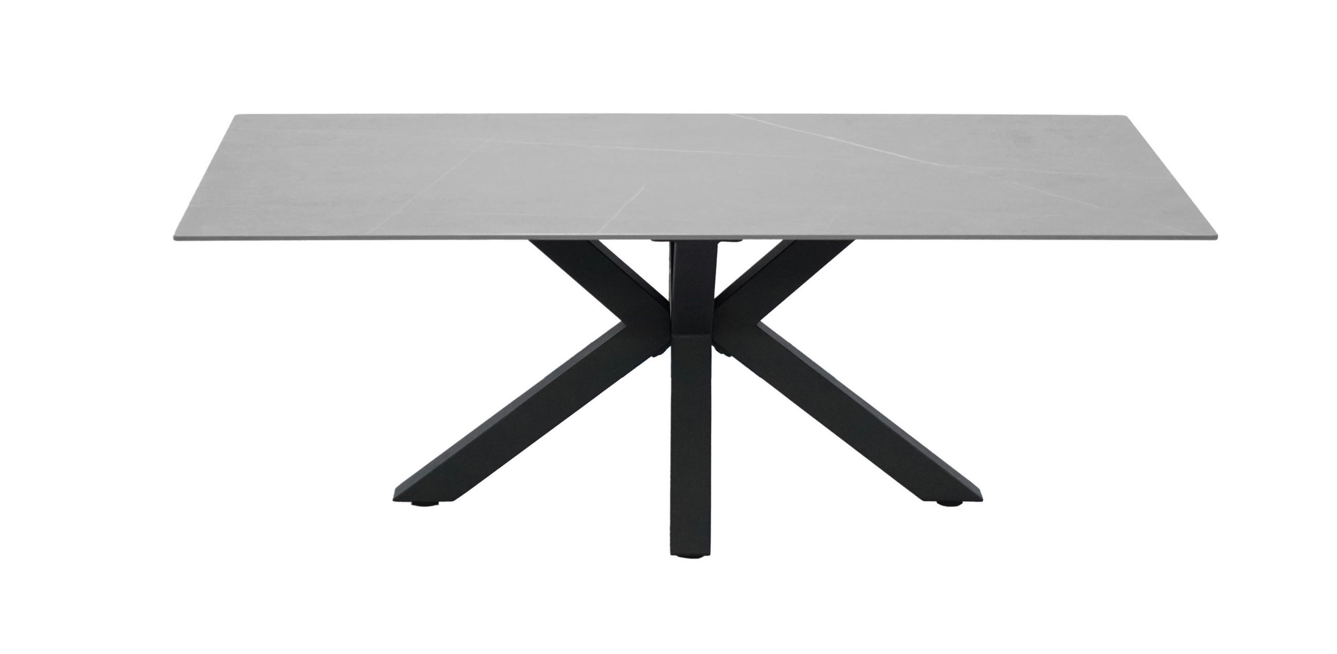KONFERENČNÍ STOLEK, šedá, černá, kov, keramika, 120/70/43 cm - šedá/černá, Design, kov/keramika (120/70/43cm) - Novel