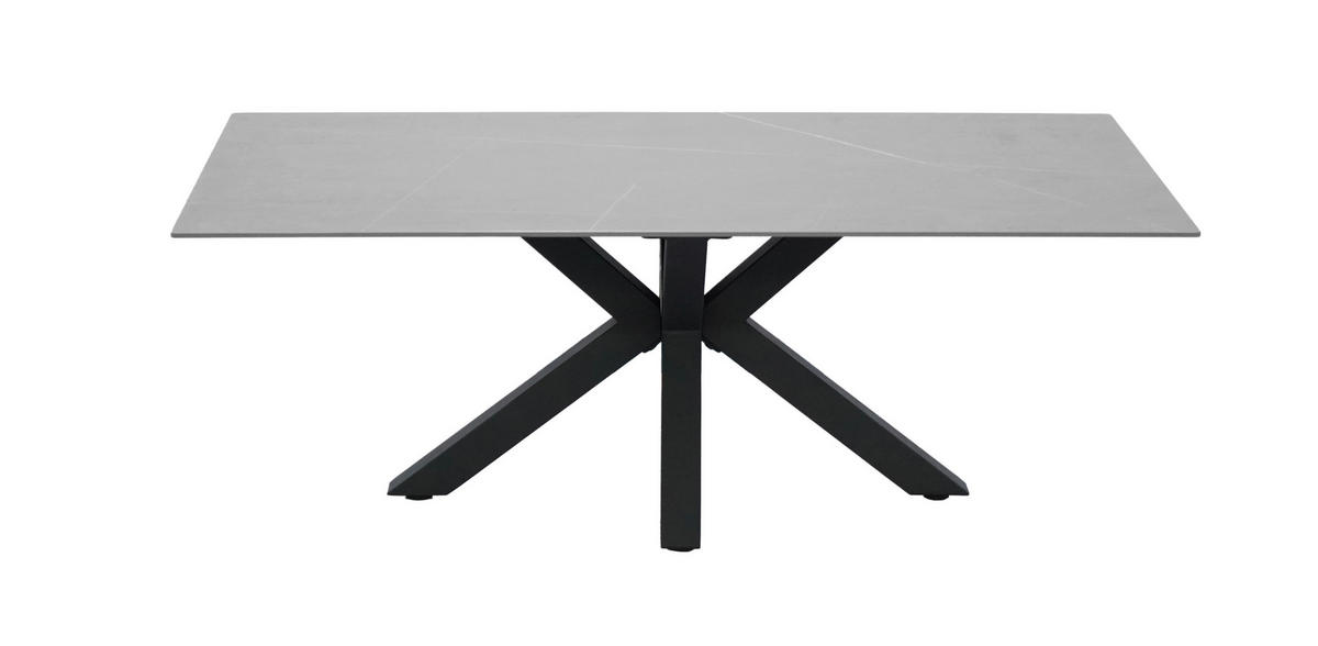 DOHÁNYZÓASZTAL fém, kerámia 120/70/43 cm   - fekete/szürke, Design, fém/kerámia (120/70/43cm) - Novel