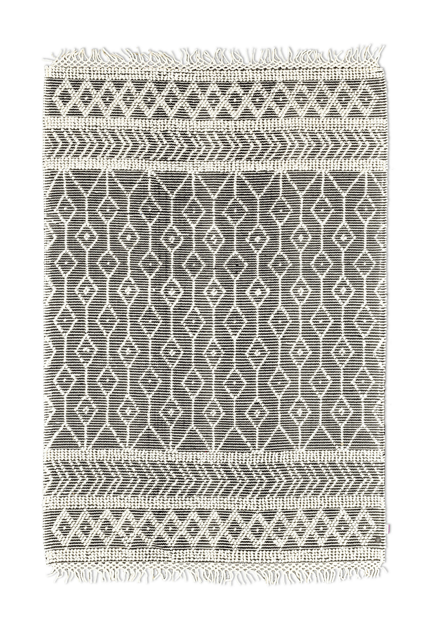 HANDWEBTEPPICH 65/135 cm Colored Macrame two Creme, Grau  - Creme/Grau, KONVENTIONELL, Textil (65/135cm) - Tom Tailor