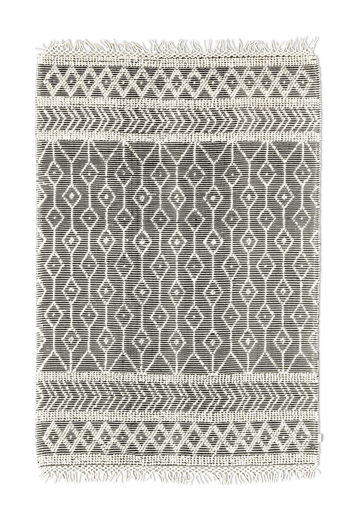 HANDWEBTEPPICH 65/135 cm Colored Macrame two Creme, Grau  - Creme/Grau, KONVENTIONELL, Textil (65/135cm) - Tom Tailor