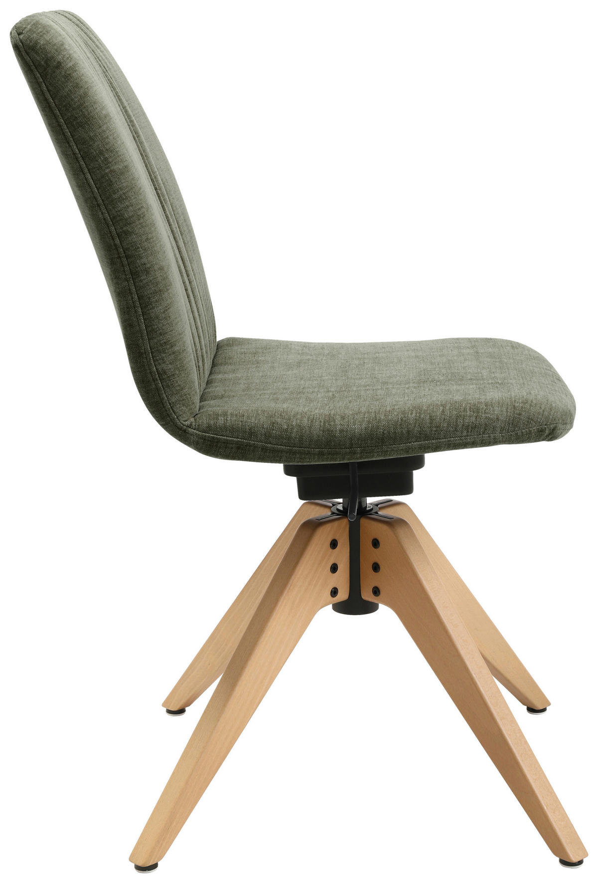 STUHL  in Flachgewebe  - Eichefarben/Grün, Design, Holz/Textil (46/85-88/55cm) - Johann Jakob