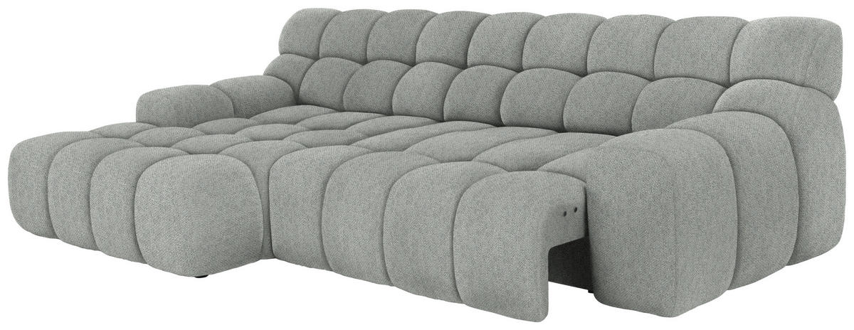 Ecksofa inkl. Funktion Salbeigrün Webstoff  - Salbeigrün/Schwarz, MODERN, Kunststoff/Textil (180/297cm) - Welnova