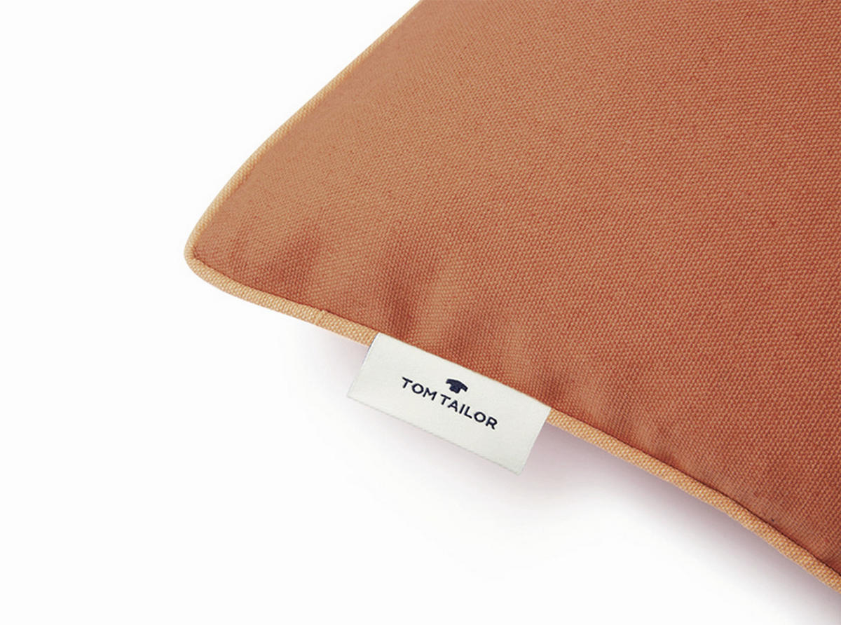 KUDDFODRAL Dove Signature 40/40 cm  - orange/terrakotta, Klassisk, textil (40/40cm) - Tom Tailor