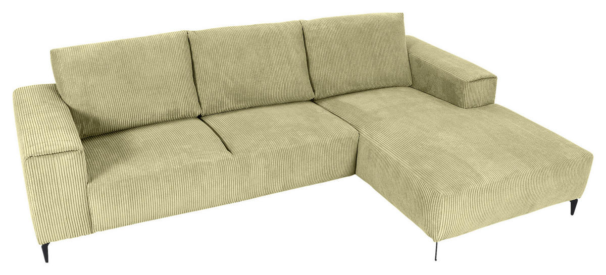 HÖRNSOFFA i manchester ljusgrön  - ljusgrön/svart, Klassisk, metall/textil (285/170cm) - MID.YOU