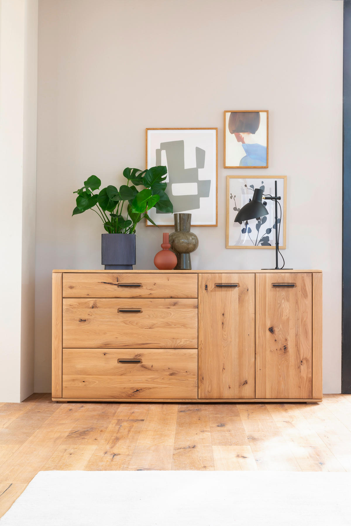 SIDEBOARD Eichefarben  179/90/44 cm  - Eichefarben/Anthrazit, Konventionell, Holz/Holzwerkstoff (179/90/44cm) - Cantus