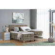 BOXSPRINGBETT 200/200 cm  in Taupe  - Taupe/Eichefarben, KONVENTIONELL, Holz/Textil (200/200cm) - Voleo