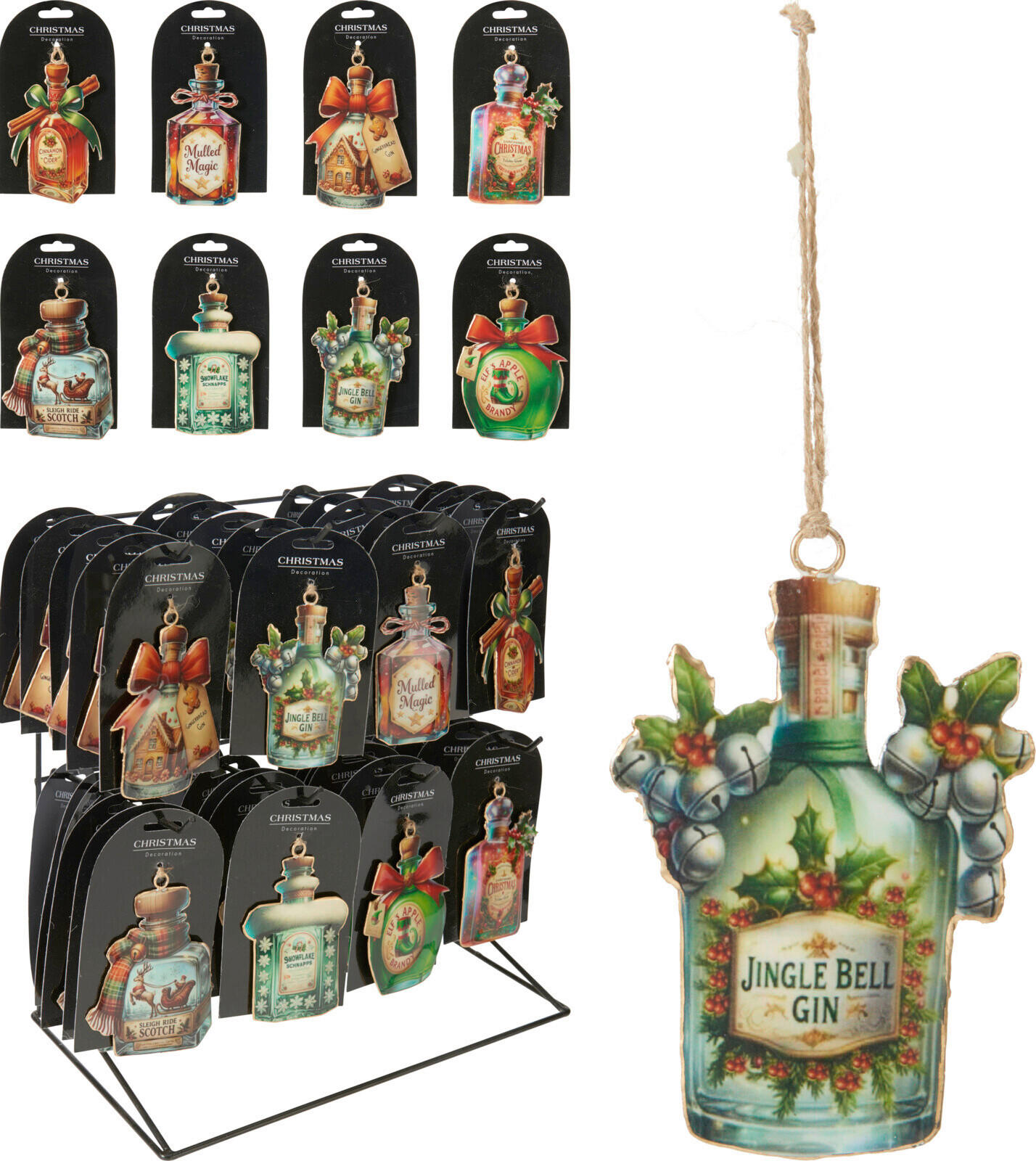 FÜGGŐDÍSZ - többszínű, Basics, fém (10cm)
