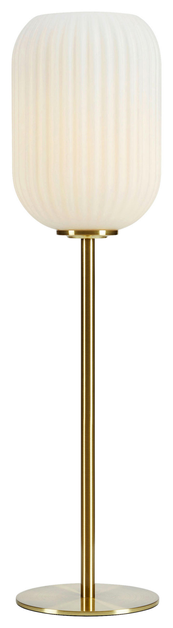 TISCHLEUCHTE CAVA 14/55 cm   - Messingfarben/Weiß, Basics, Glas/Metall (14/55cm) - Markslöjd