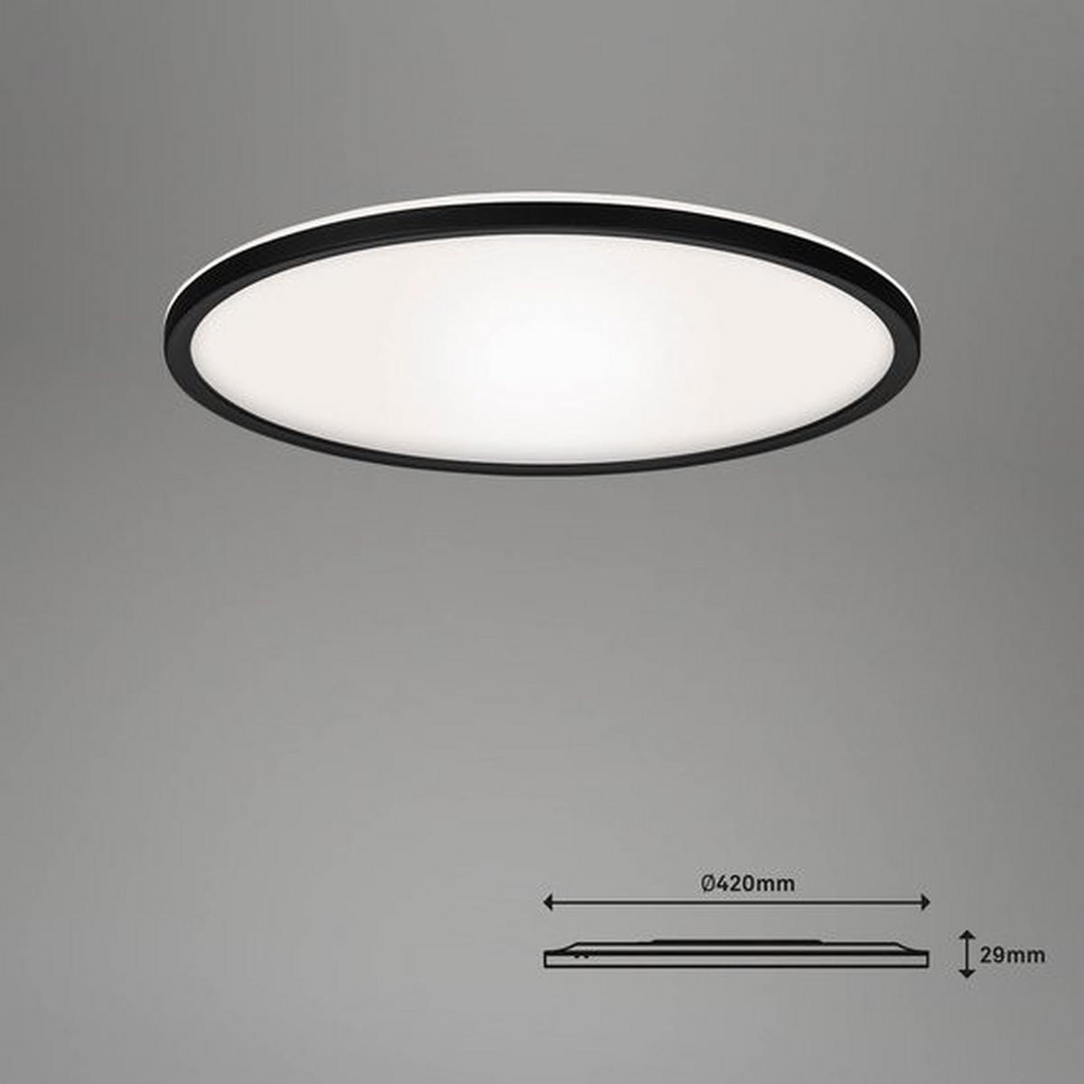 LED-PANEL   /3000 lm/2700-6500 K// - črna, Basics, umetna masa (42/2,5cm)