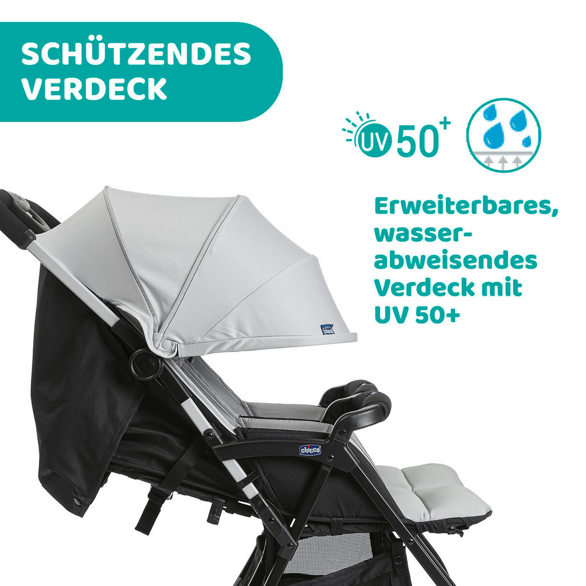 ZWILLINGSWAGEN OHLALÀ TWIN SIL  - Grau, Basics, Metall (78/101/88cm) - Chicco