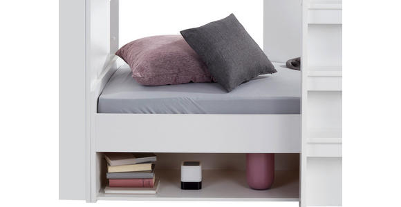 ETAGENBETT 90/200 cm Weiß  - Weiß, KONVENTIONELL, Holzwerkstoff (90/200cm) - Carryhome