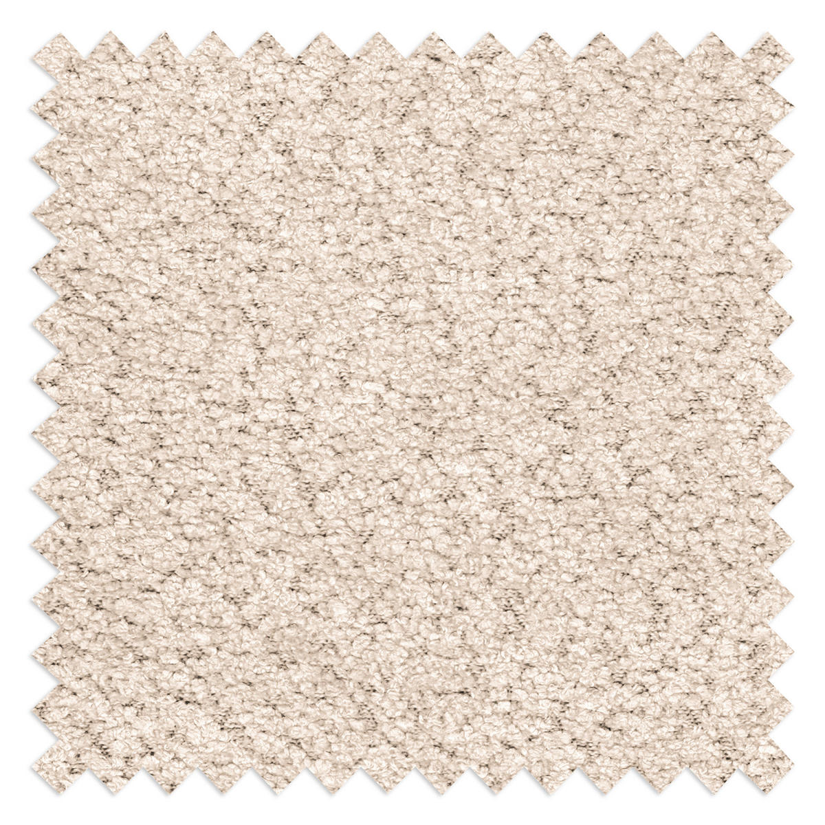 BIGSOFA in Teddystoff Creme  - Creme/Schwarz, Design, Kunststoff/Textil (284/94/148cm) - Livetastic