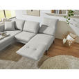 ECKSOFA  in Flachgewebe Silberfarben  175-224/255-365 cm  - Silberfarben/Schwarz, Design, Textil/Metall (175-224/255-365cm) - Dieter Knoll
