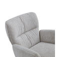 ARMLEHNSTUHL  in Eisen Leinenoptik  - Beige/Schwarz, Design, Textil/Metall (67/86/68cm) - Novel