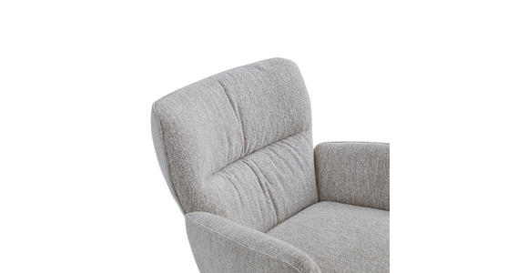 ARMLEHNSTUHL in Eisen Leinenoptik - Beige/Schwarz, Design, Textil/Metall (67/86/68cm) - Novel