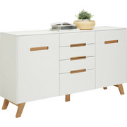KOMODA SIDEBOARD, dub, bílá, barvy dubu - bílá/barvy dubu, Design, dřevo/kompozitní dřevo (168,5/93,5/41cm) - Hom`in