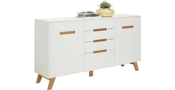 SIDEBOARD 168,5/93,5/41 cm - Eichefarben/Weiß, Design, Holz/Holzwerkstoff (168,5/93,5/41cm) - Hom`in