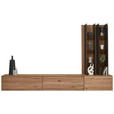 WOHNWAND  in Anthrazit, Eichefarben  285/205/39 cm  - Eichefarben/Anthrazit, Natur, Holz/Metall (285/205/39cm) - Valnatura