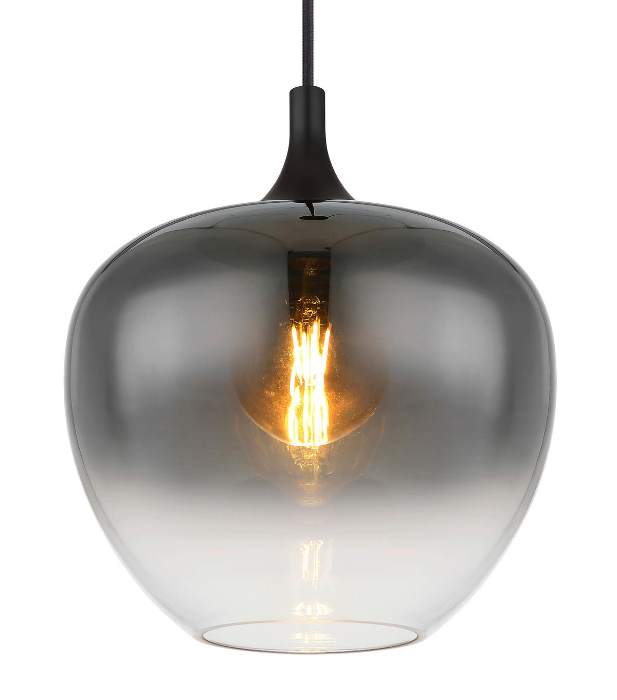HÄNGELEUCHTE 29/120 cm  - Schwarz, Design, Glas/Metall (29/120cm)