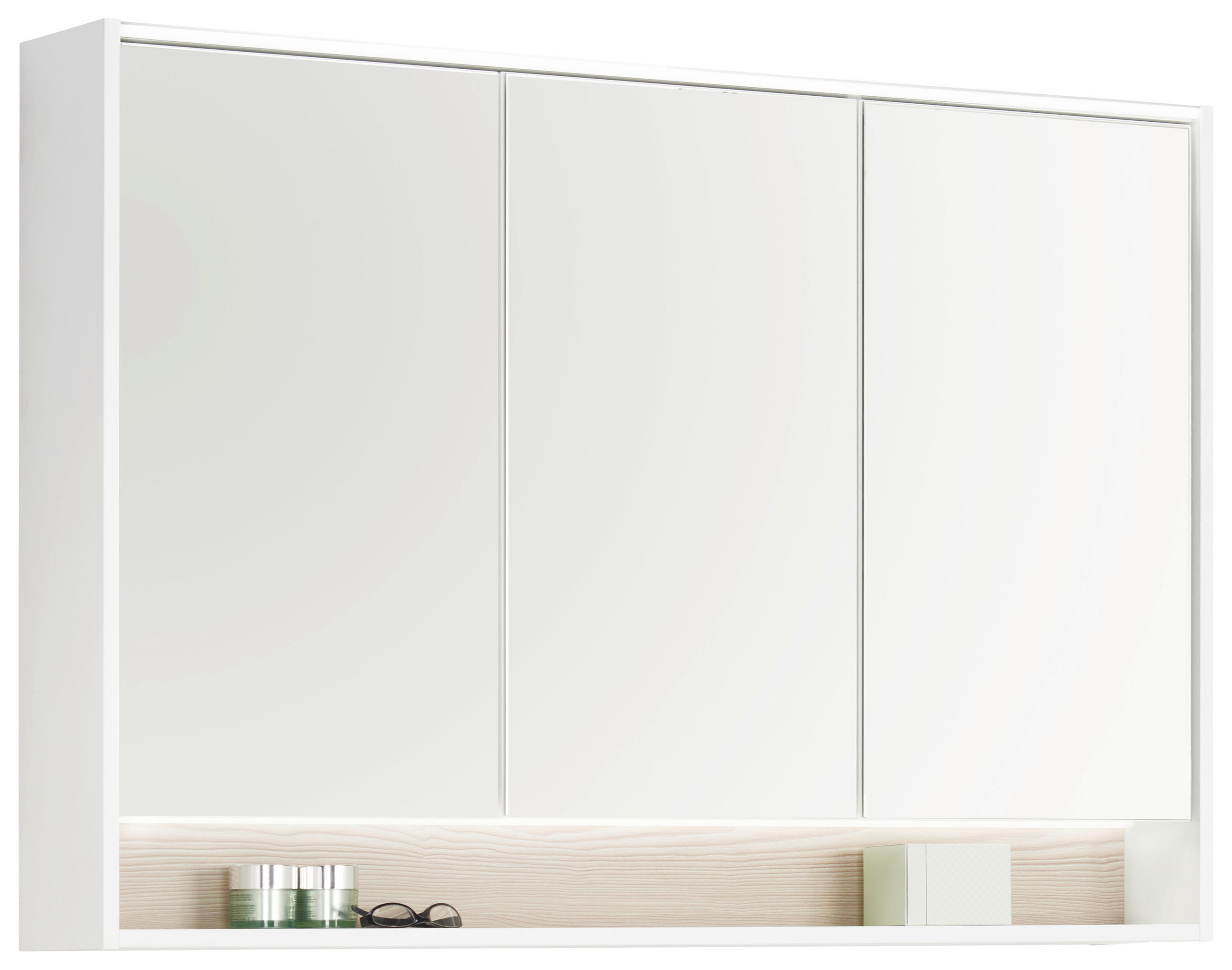 SPIEGELSCHRANK 90/74/16 cm  - Weiß, KONVENTIONELL, Glas/Holzwerkstoff (90/74/16cm) - Voleo