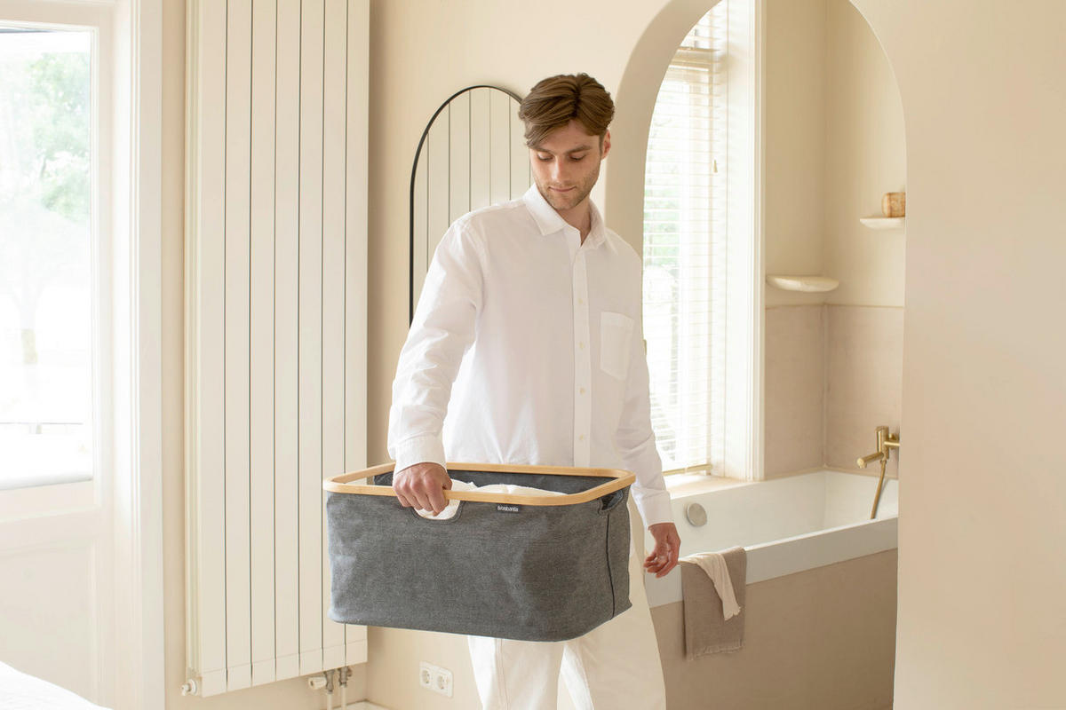 WÄSCHEKORB - Dunkelgrau, Basics, Textil (36/54/26.5cm) - Brabantia