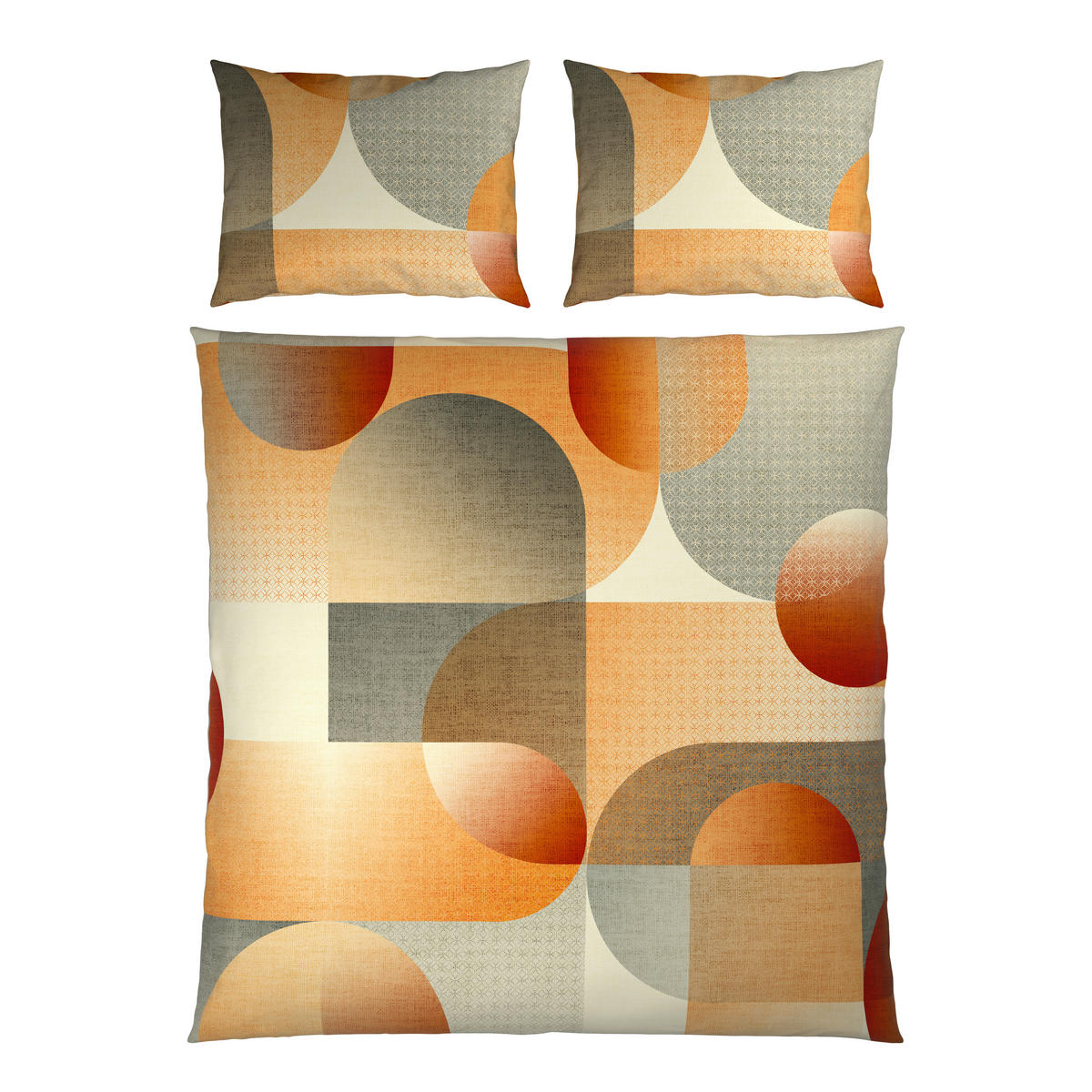 OBOJESTRANSKA POSTELJNINA 200/200 cm saten oranžna  - oranžna, tekstil (200/200cm) - Esposa
