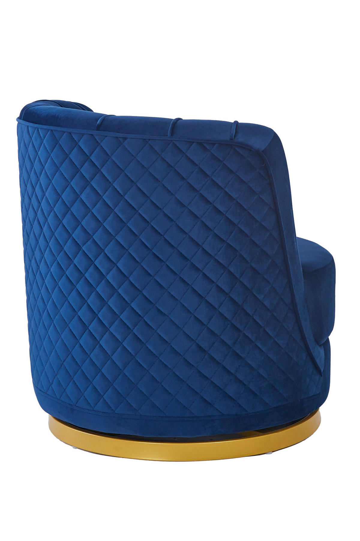 SESSEL in Samt Dunkelblau  - Goldfarben/Dunkelblau, MODERN, Textil/Metall (68/77/57cm) - Livetastic