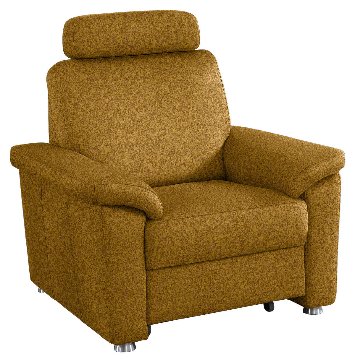FERNSEHSESSEL in Webstoff Schilfgrün  - Schilfgrün/Silberfarben, Konventionell, Textil/Metall (102/91/91-159cm) - Beldomo System