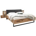 BETTANLAGE 180/200 cm  in Anthrazit, Graphitfarben, Fichtefarben  - Fichtefarben/Anthrazit, Trend, Holzwerkstoff/Textil (180/200cm) - Xora