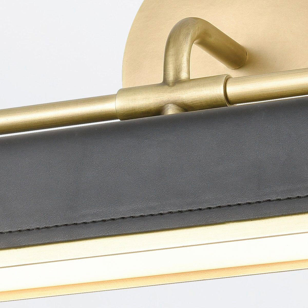 LED-WANDLEUCHTE Alora   - Messingfarben, KONVENTIONELL, Leder/Kunststoff (18,2/50,2/11,4cm) - Elstead Lighting