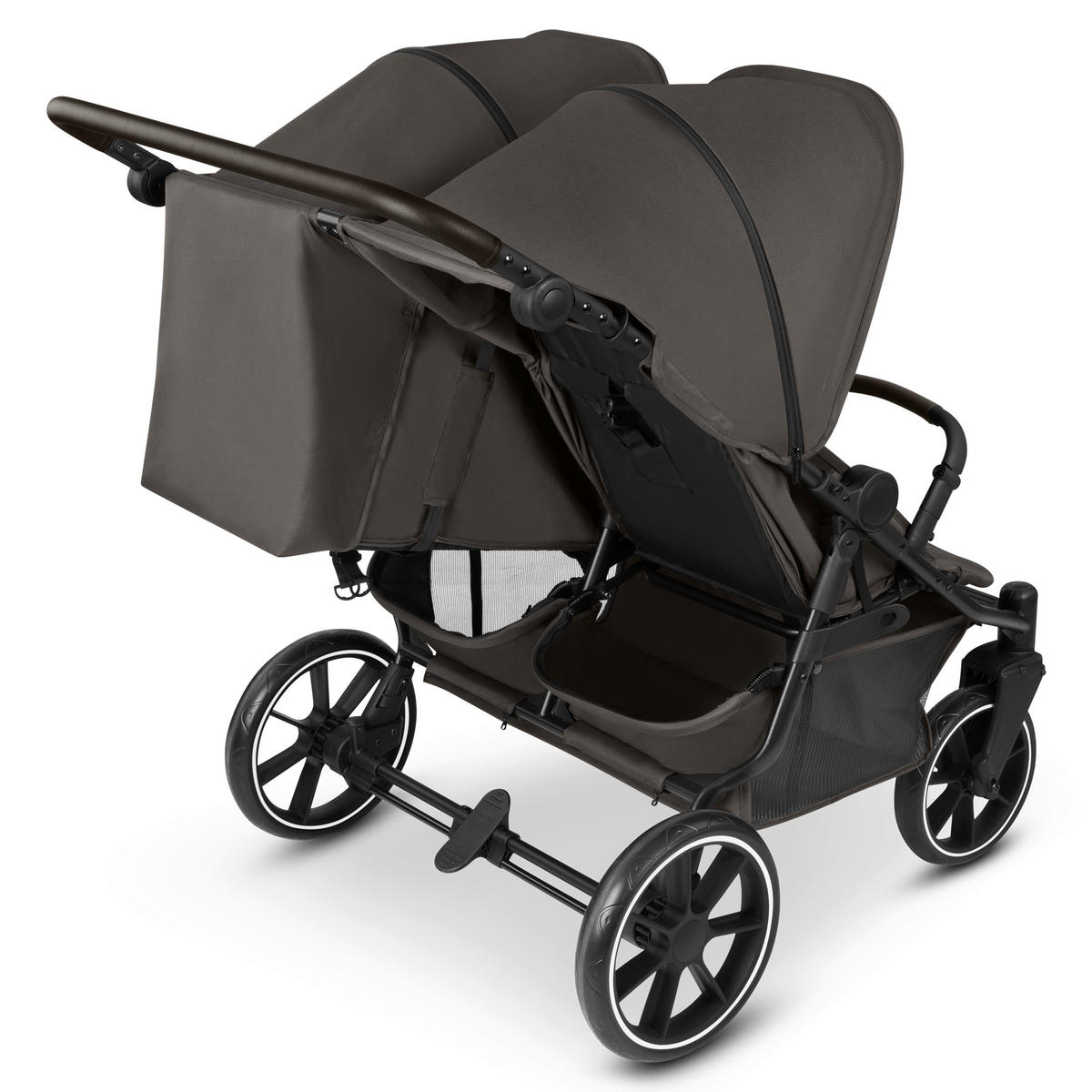 GESCHWISTERWAGEN Bayamo  - Dunkelbraun/Schwarz, Basics, Textil/Metall (105,5/76,5/105cm) - ABC Design