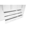 DREHTÜRENSCHRANK  in Weiß, Weiß Hochglanz  - Weiß Hochglanz/Alufarben, KONVENTIONELL, Holzwerkstoff/Metall (244/218,6/59,4cm) - Xora