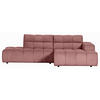 HÖRNSOFFA i plysch rosa  - svart/rosa, Klassisk, textil/plast (282/155cm) - MID.YOU