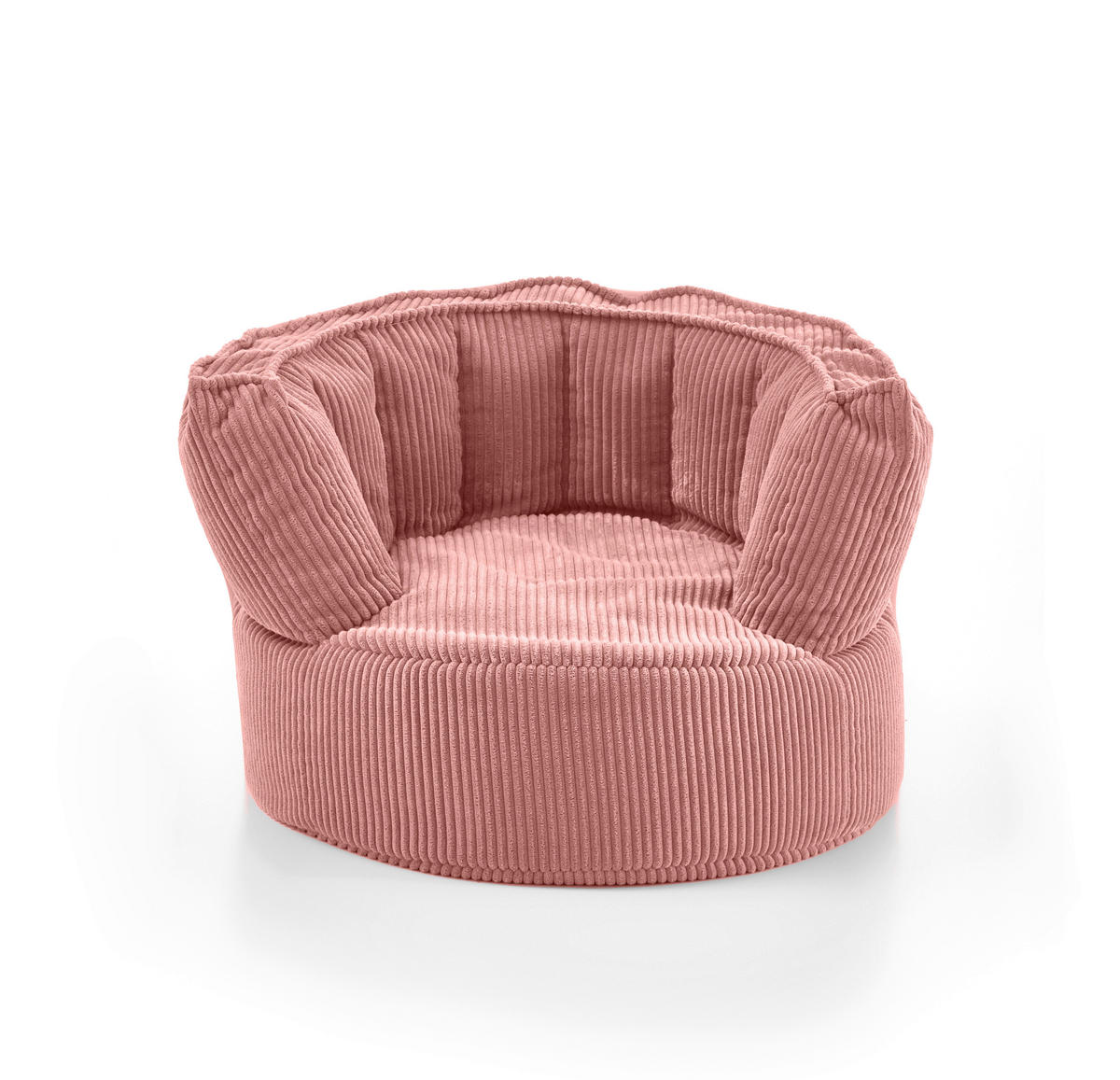 SITZSACK SNUGGLE Cord Beige  - Beige/Rosa, Basics, Textil (75/55/72cm) - MID.YOU