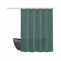 DUSCHVORHANG ROMANA 180/180 cm  - Dunkelgrün, Basics, Kunststoff (180/180cm) - MSV