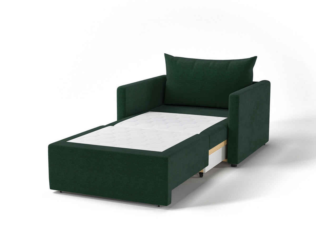 SCHLAFSESSEL Flachgewebe Dunkelgrün  - Dunkelgrün/Schwarz, Design, Kunststoff/Textil (92/89/103cm) - MID.YOU