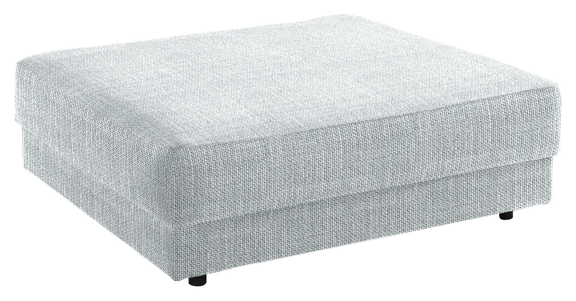 HOCKER in Textil Hellgrau  - Hellgrau/Schwarz, Design, Kunststoff/Textil (105/38/117cm) - home24